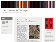 Tablet Screenshot of narrativesofeurope.com